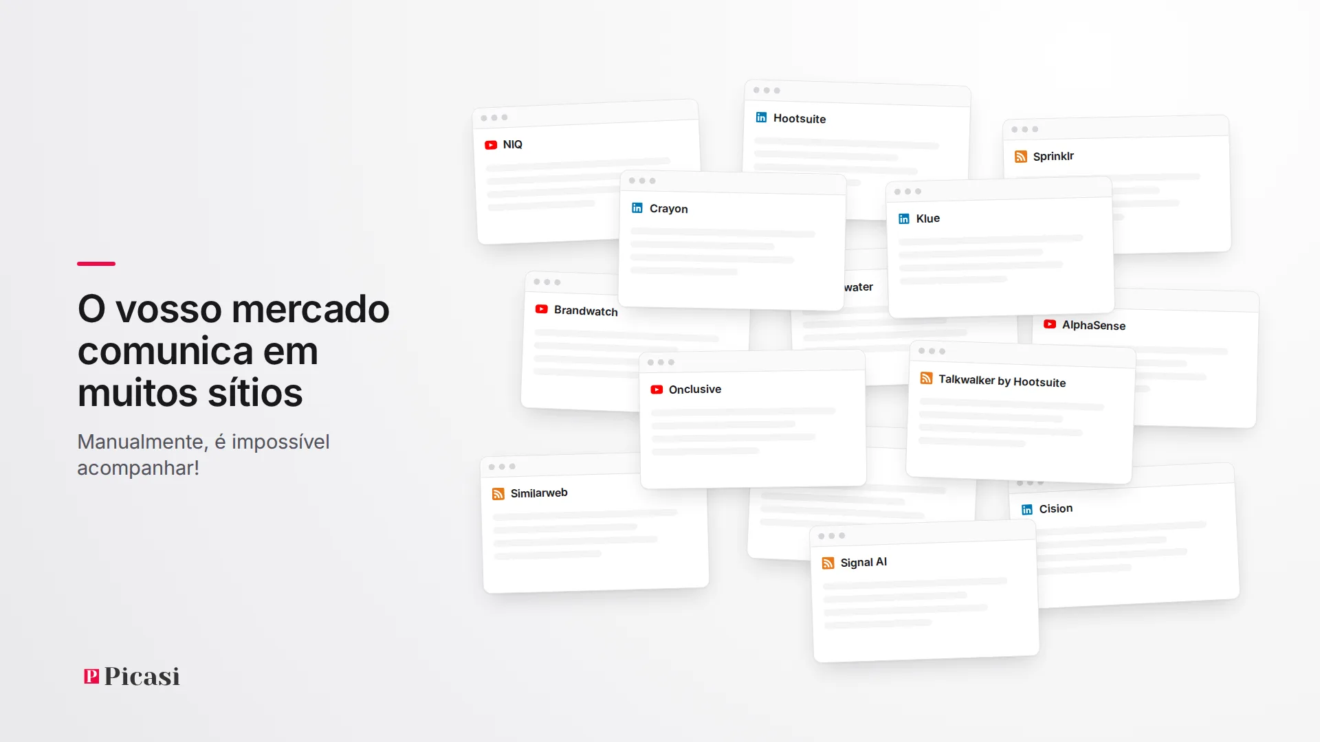 O vosso mercado comunica em muitos sítios. Manualmente, é impossível acompanhar!