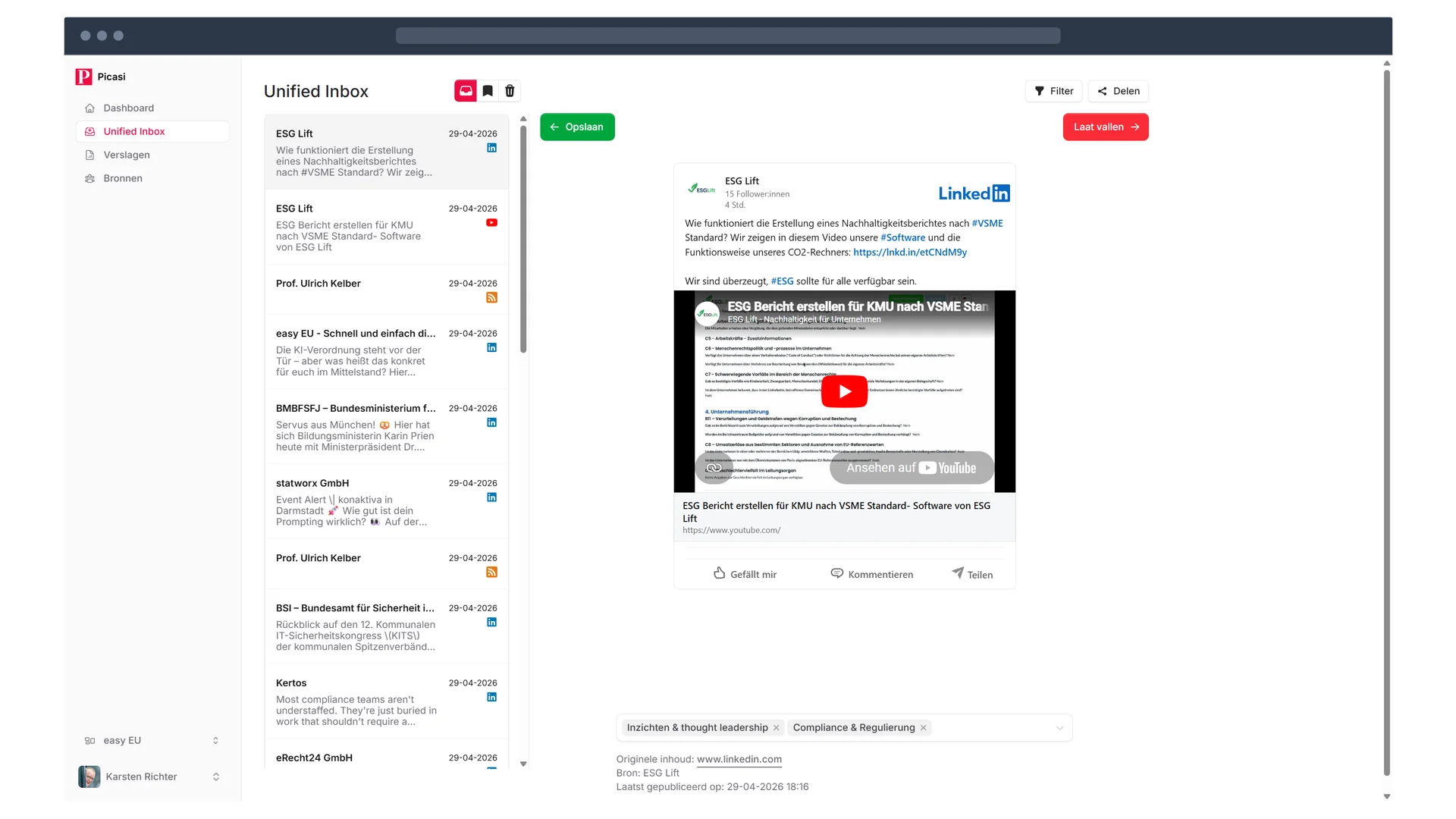 Picasi Unified Inbox - Alle updates uit alle bronnen en kanalen op één plek