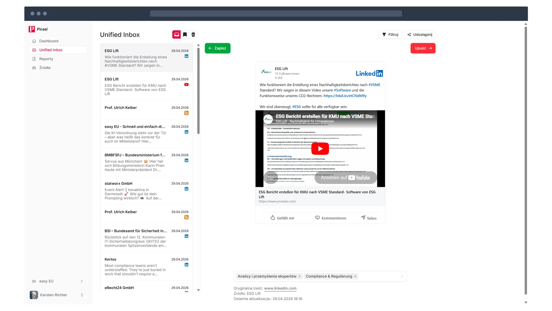 Unified Inbox – wszystkie aktualizacje z waszych źródeł w jednym miejscu